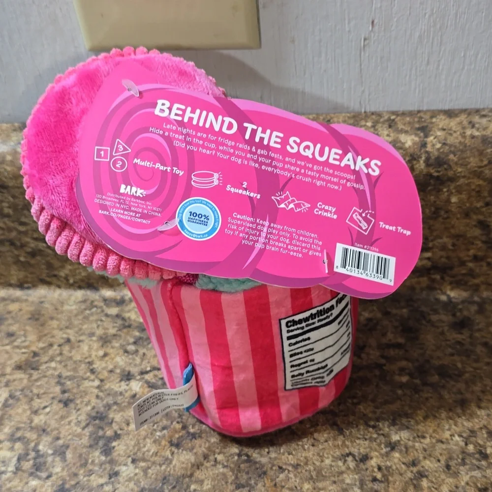 Bark‎ Beg & Hairy's Pink and Teal Ice Cream Toy NWT Size Small 0-20 Pounds